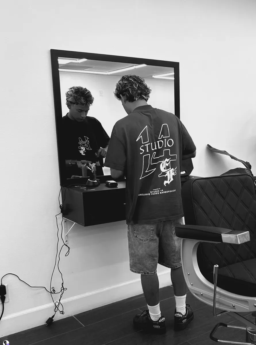 Barber at station